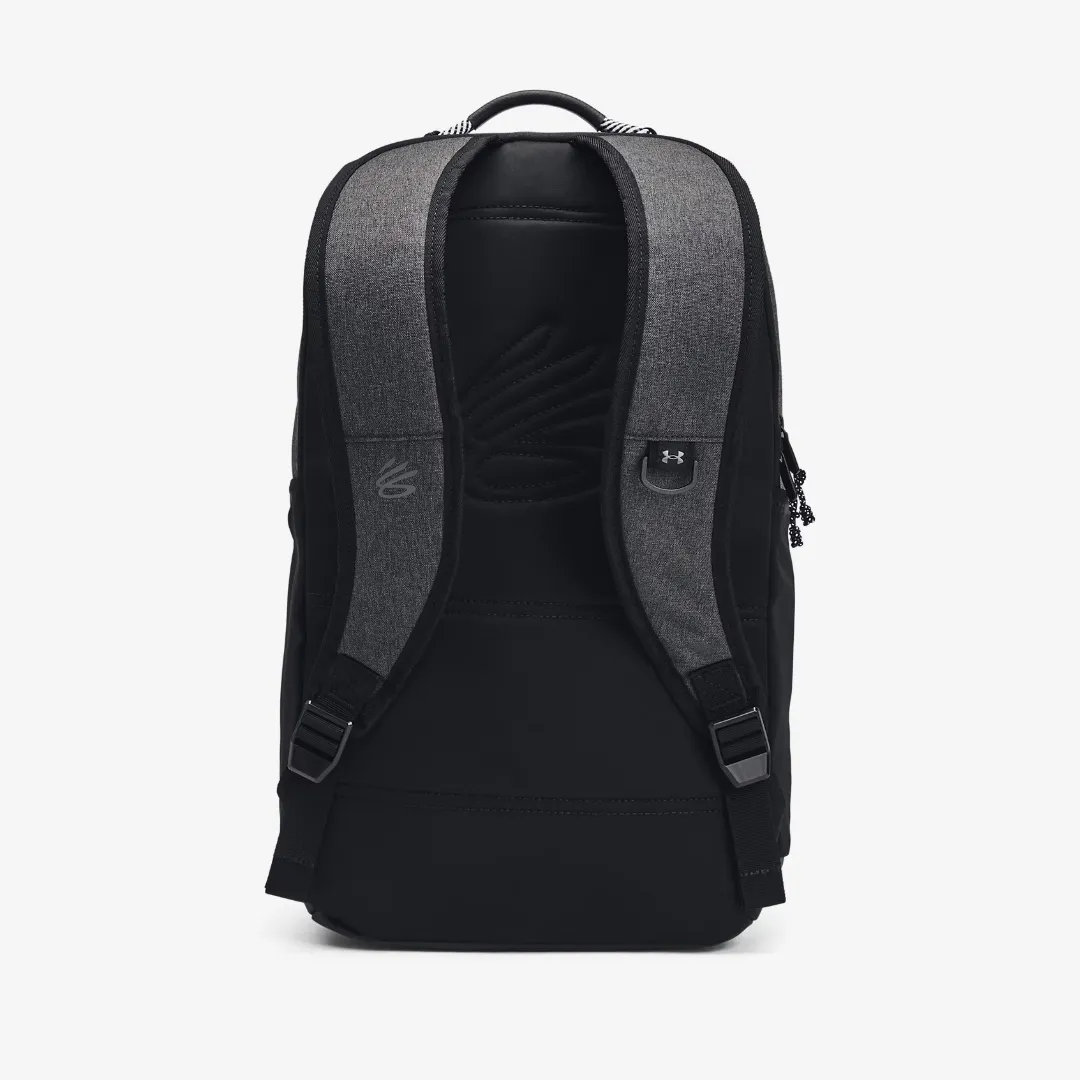 UNDER ARMOUR CURRY SPLASH BACKPACK BLACK JET GRAY FULL HEATHER