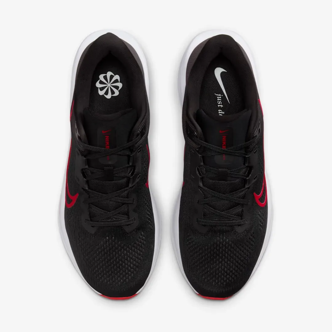 NIKE QUEST 6 BLACK WHITE DARK SMOKE GREY UNIVERSITY RED