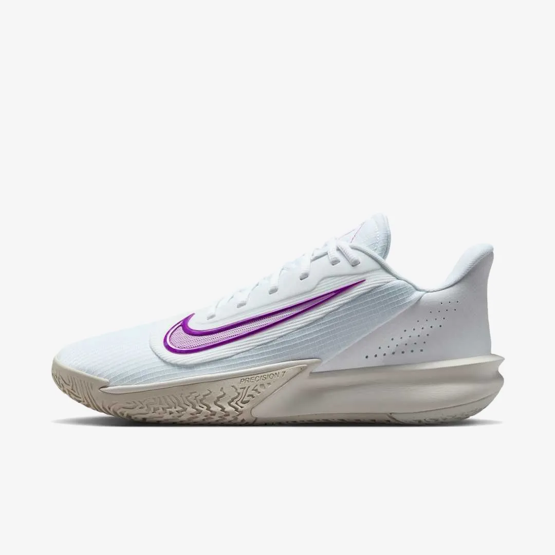 NIKE PRECISION 7 WHITE LIGHT OREWOOD BROWN VIVID PURPLE