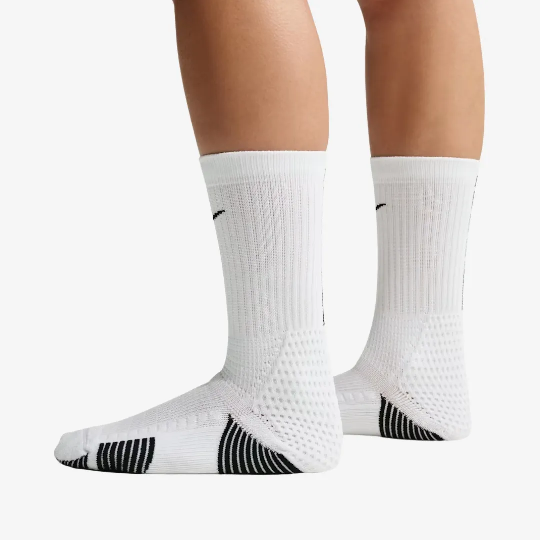 NIKE ELITE 2.0 CUSHIONED CREW SOCKS WHITE BLACK