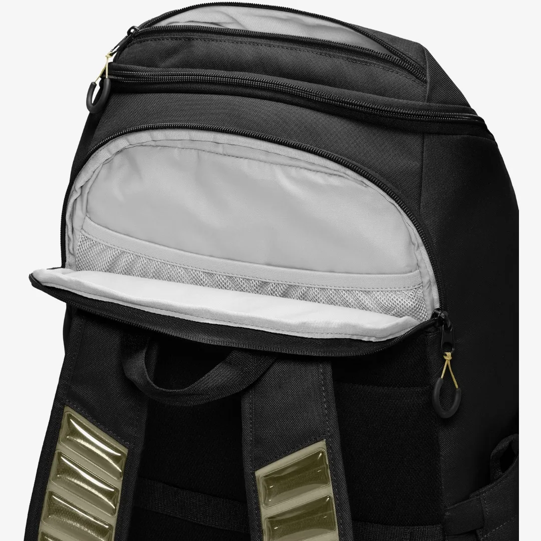 NIKE VARSITY ELITE BACKPACK BLACK GOLD