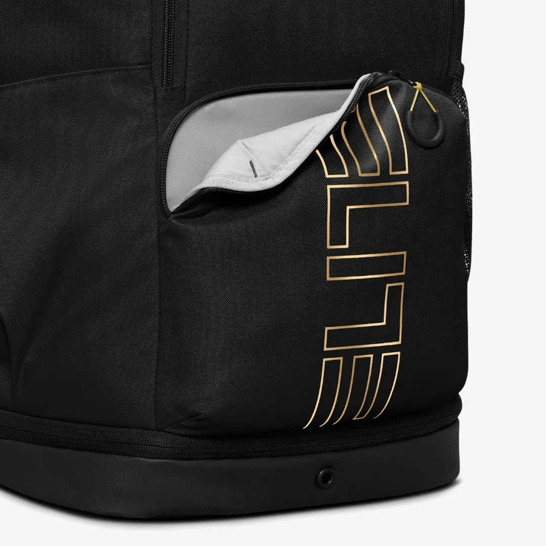 NIKE VARSITY ELITE BACKPACK BLACK GOLD