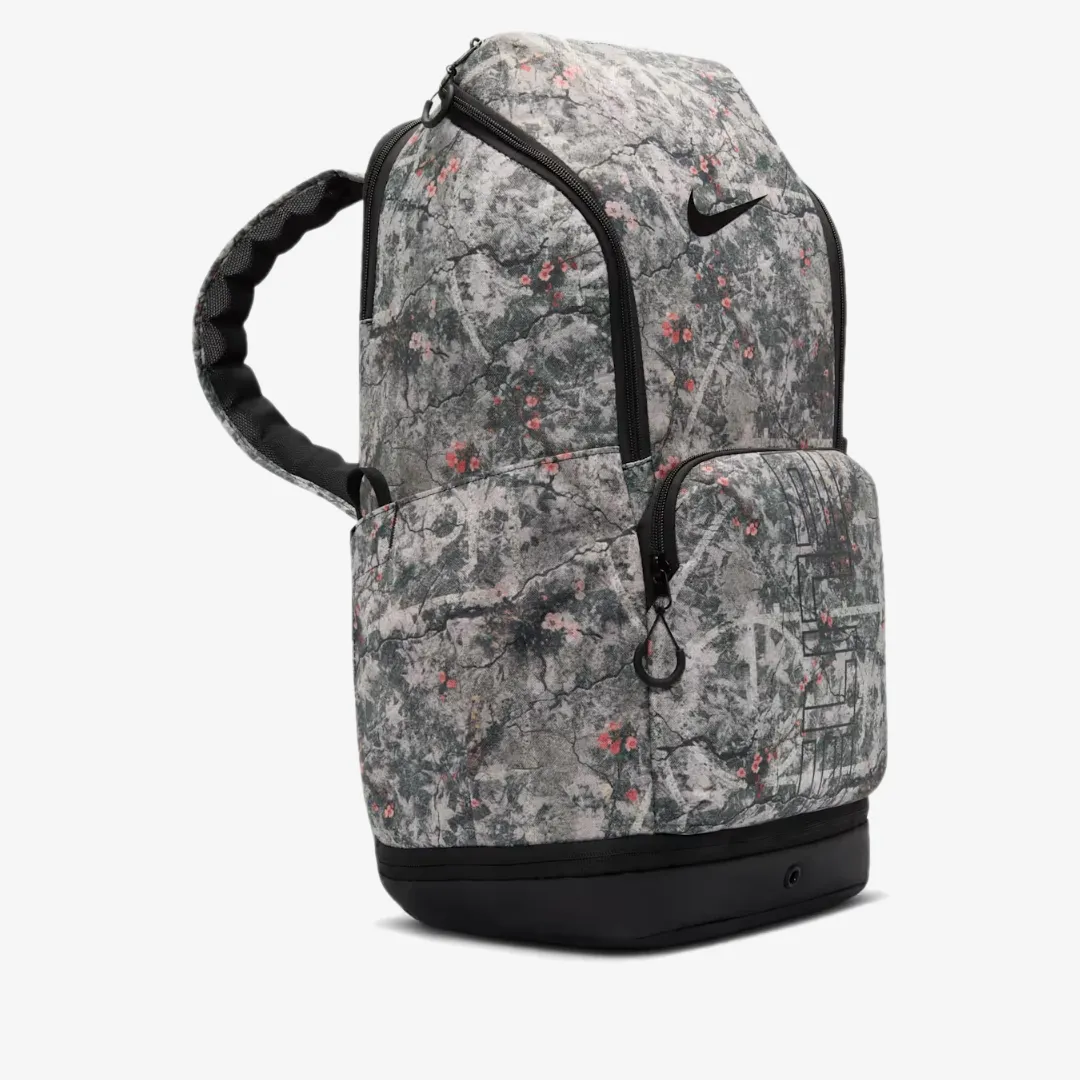 NIKE VARSITY ELITE PRINTED BASKETBALL BACKPACK CREAM II BLACK