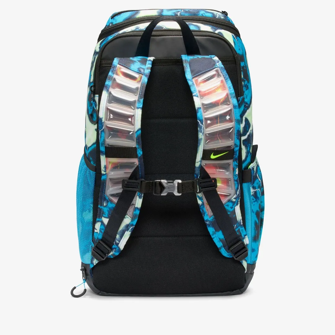 NIKE VARSITY ELITE BACKPACK AOP BLUE GREEN VOLT