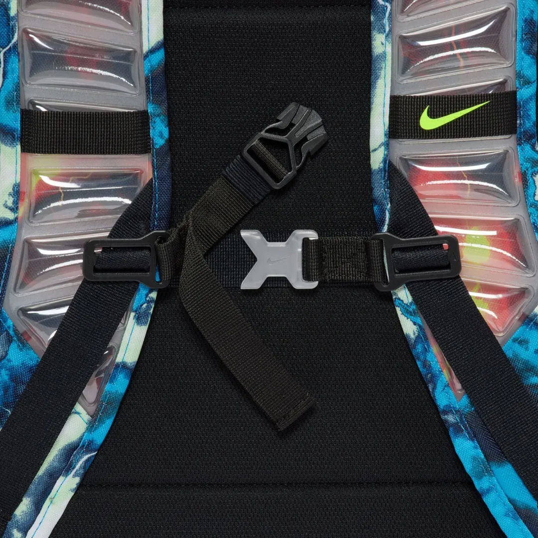 NIKE VARSITY ELITE BACKPACK AOP BLUE GREEN VOLT