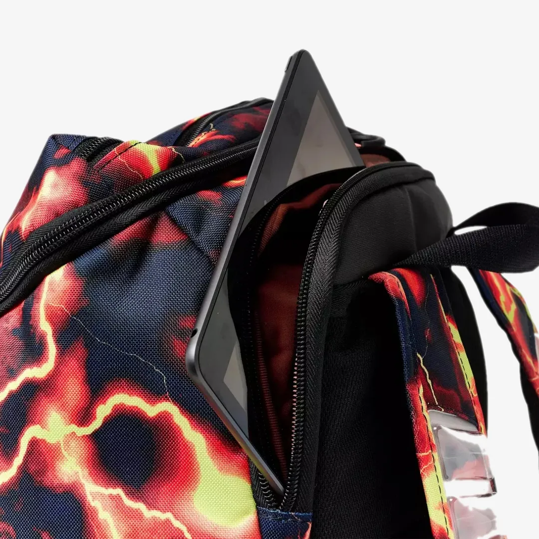 NIKE VARSITY ELITE BACKPACK AOP RED ORANGE BLACK